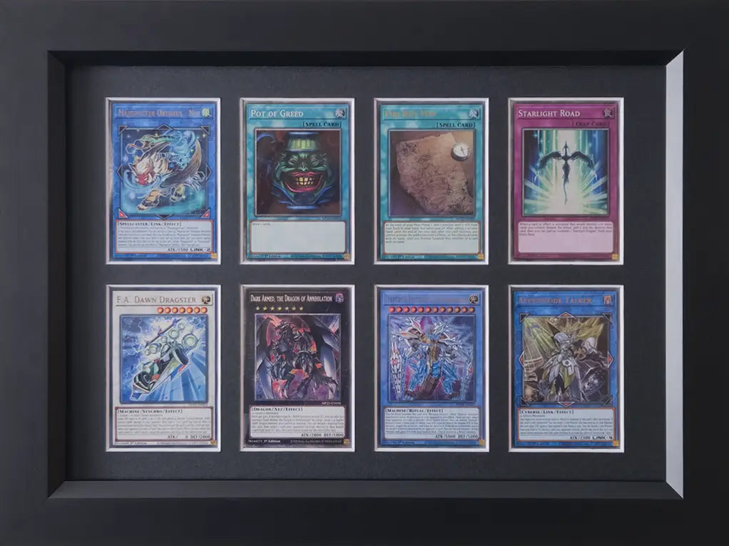 Framed Yu-Gi-Oh cards