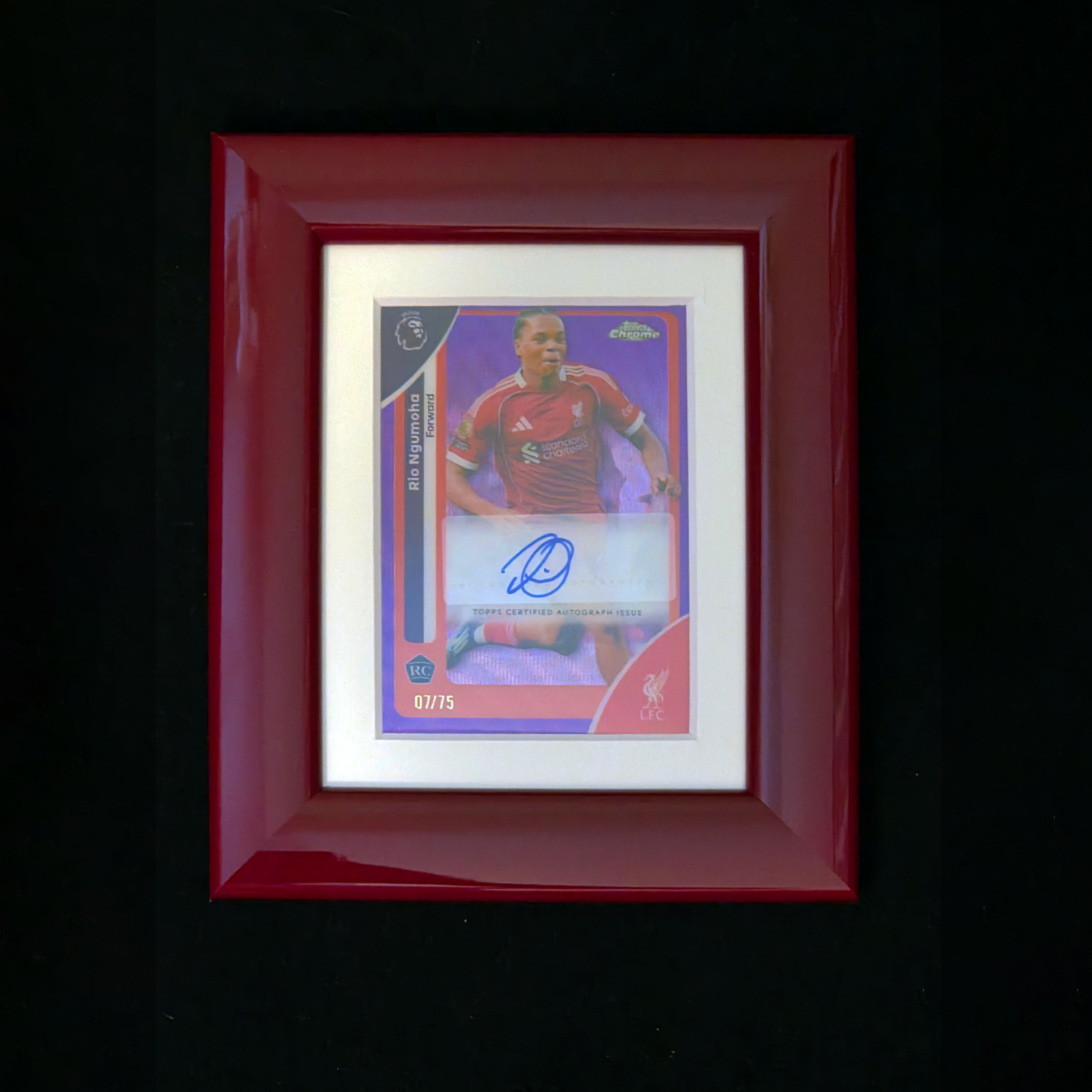 Rio Ngumoha - Topps Chrome 07/75 Autograph framed